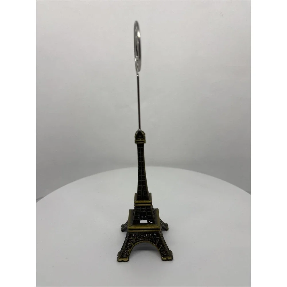 Metal Eiffel Tower Table Card Holder, 6 Inches Photo Holder Paris Decor Souvenir